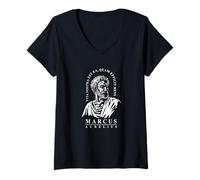 Femme Marcus Aurelius T-Shirt avec Col en V