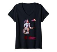 Femme Maria McKee Lone Justice, chanteuse en Direct de Michael Grecco T-Shirt avec Col en V