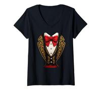 Femme Mariachi Costume de fête style mexicain Halloween latin T-Shirt avec Col en V