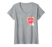 Femme Mariage Oie Amusante Mariée T-Shirt avec Col en V