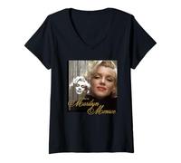 Femme Marilyn Monroe 004 T-Shirt avec Col en V