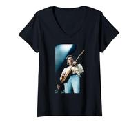 Femme Mark Knopfler Dire Straits Brothers in Arms 1992 T-Shirt avec Col en V