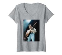 Femme Mark Knopfler Dire Straits Brothers in Arms 1992 T-Shirt avec Col en V