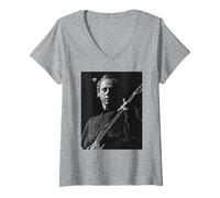 Femme Mark Knopfler Dire Straits Live 1989 T-Shirt avec Col en V