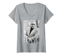Femme Marlon Brando The Godfather Apocalypse Now Acteur T-Shirt avec Col en V