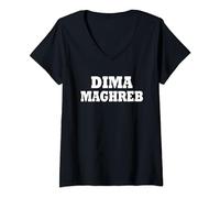 Femme MAROC DIMA MAGHREB T-Shirt avec Col en V