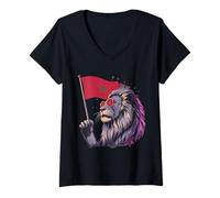 Femme Maroc Roots Flah Marocaine T-Shirt avec Col en V