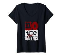 Femme Maroon Red Burgundy No Time For That Maroon Bordeaux T-Shirt avec Col en V