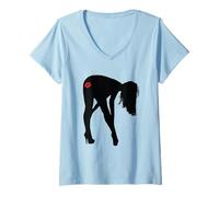 Femme Marre de Tout et ne Vous souciez Pas de ce Que Vous Pensez T-Shirt avec Col en V