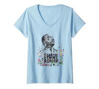 Femme Martin Luther King Junior Le jour où j'ai un rêve MLK Day T-Shirt avec Col en V