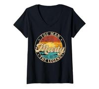 Femme MARTY The Man The Myth The Legend First Name T-Shirt avec Col en V