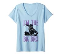 Femme Marvel Avengers Black Panther T'Challa I'm The Big Bro T-Shirt avec Col en V