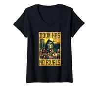 Femme Marvel Avengers Doomsday Doom Has No Rivals Grid Portraits T-Shirt avec Col en V