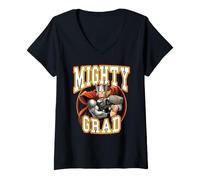 Femme Marvel Avengers Graduation Mighty Grad The Mighty Thor T-Shirt avec Col en V