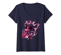 Femme Marvel Avengers Scarlet Witch Using Magic Floral Portrait T-Shirt avec Col en V