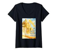 Femme Marvel Avengers Thor The Mightiest Realm of Yggdrasil Comic T-Shirt avec Col en V