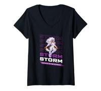 Femme Marvel Cosmic Invasion Game Storm X-Men Retro Pixel Graphics T-Shirt avec Col en V