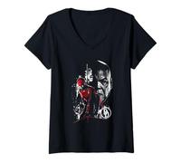 Femme Marvel Daredevil Born Again Mayor Fisk Faces The Devil T-Shirt avec Col en V