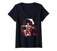 Femme Marvel Daredevil: Born Again Season 2 Jessica Jones Bullseye T-Shirt avec Col en V
