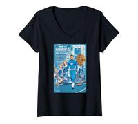 Femme Marvel Fantastic Four: First Steps Meet The Family Poster T-Shirt avec Col en V