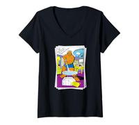Femme Marvel Fantastic Four The Thing Retro Vintage Photo T-Shirt avec Col en V