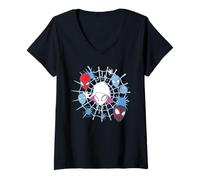 Femme Marvel Ghost-Spider Team Spidey Big Face Collage T-Shirt avec Col en V