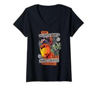 Femme Marvel Halloween Madness Awaits the Greatest Super Heroes T-Shirt avec Col en V
