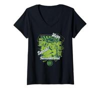 Femme Marvel Hulk Incredible Dad Super Hero Father's Day Gift T-Shirt avec Col en V