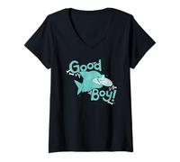 Femme Marvel Jeff The Land Shark Good Boy! Snacky Bone Fetch T-Shirt avec Col en V