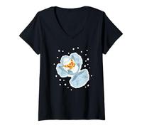 Femme Marvel Jeff The Land Shark Holiday Snow Angel Christmas T-Shirt avec Col en V