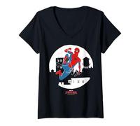 Femme Marvel Spider-Man: Brand New Day Minimalistic Spider-Man Art T-Shirt avec Col en V