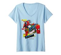 Femme Marvel Spider-Man: Brand New Day Spider Sense Tingling Thwip T-Shirt avec Col en V