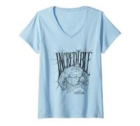 Femme Marvel Spider-Man: Day Incredible Hulk Web Sketch T-Shirt avec Col en V