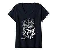 Femme Marvel Spider-Man: Day Spiderman Crouch Silhouette T-Shirt avec Col en V
