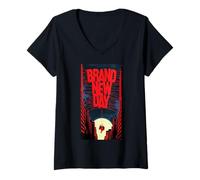 Femme Marvel Spider-Man: Day Webs Between Buildings T-Shirt avec Col en V