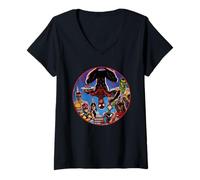 Femme Marvel Spider-Man Miles Morales & Champions Birthday Party T-Shirt avec Col en V