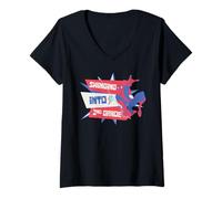 Femme Marvel Spider-Man Swinging Into 2nd Grade Back to School T-Shirt avec Col en V