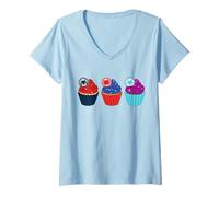 Femme Marvel Spidey and His Amazing Friends Birthday Party Cupcake T-Shirt avec Col en V