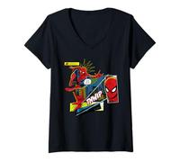 Femme Marvel Studios Spider-Man: Brand New Day Spider-Sense Comic T-Shirt avec Col en V