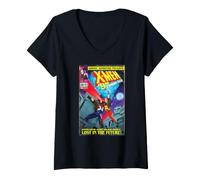 Femme Marvel Studios X-Men '97 Cyclops & Jean Grey Cover Homage T-Shirt avec Col en V