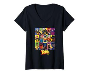 Femme Marvel Studios X-Men '97 Season 2 All-New Character Grid T-Shirt avec Col en V