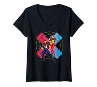 Femme Marvel Studios X-Men '97 Season 2 Cyclops & Jean Grey X-Logo T-Shirt avec Col en V