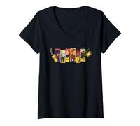 Femme Marvel Studios X-Men '97 Season 2 Team Wasteland Collage T-Shirt avec Col en V
