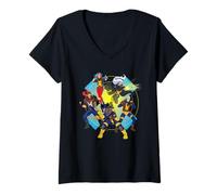 Femme Marvel Studios X-Men '97 Season 2 Team Wasteland X-Logo T-Shirt avec Col en V
