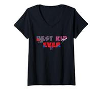 Femme Marvel Super Heroes Best Kid Ever Spider-Man Team Spidey T-Shirt avec Col en V
