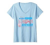 Femme Marvel Super Heroes Iron Man Americana Avenger Since 1962 T-Shirt avec Col en V