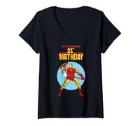 Femme Marvel Super Heroes Iron Man My Invincible 21st Birthday T-Shirt avec Col en V