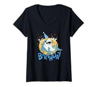 Femme Marvel Super Heroes Jeff The Land Shark It's My Birthday T-Shirt avec Col en V