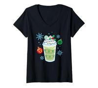 Femme Marvel Super Heroes Spearmint Drink Christmas Winter Holiday T-Shirt avec Col en V