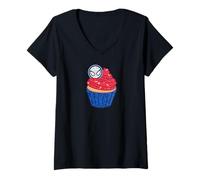 Femme Marvel Super Heroes Spider-Man Cupcake Birthday Party Gift T-Shirt avec Col en V